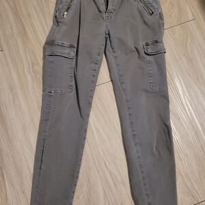 Mavi Gray Women's Skinny Leg Cargo Pants